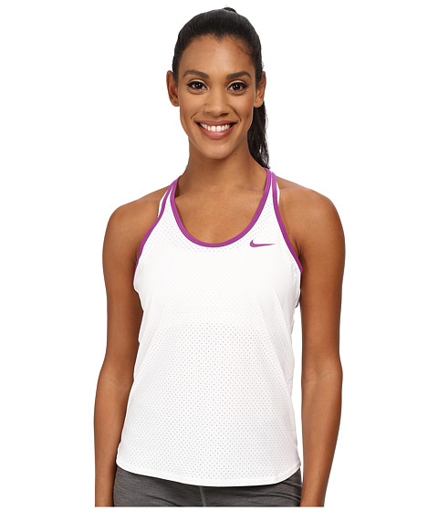 The use of logos in nikes dri fit knit tank advertisement